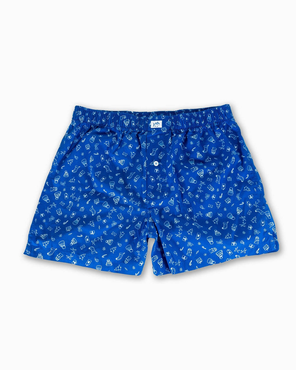 The front view of the Southern Tide Good Chemis-Tree Printed Boxer by Southern Tide - Surf Blue