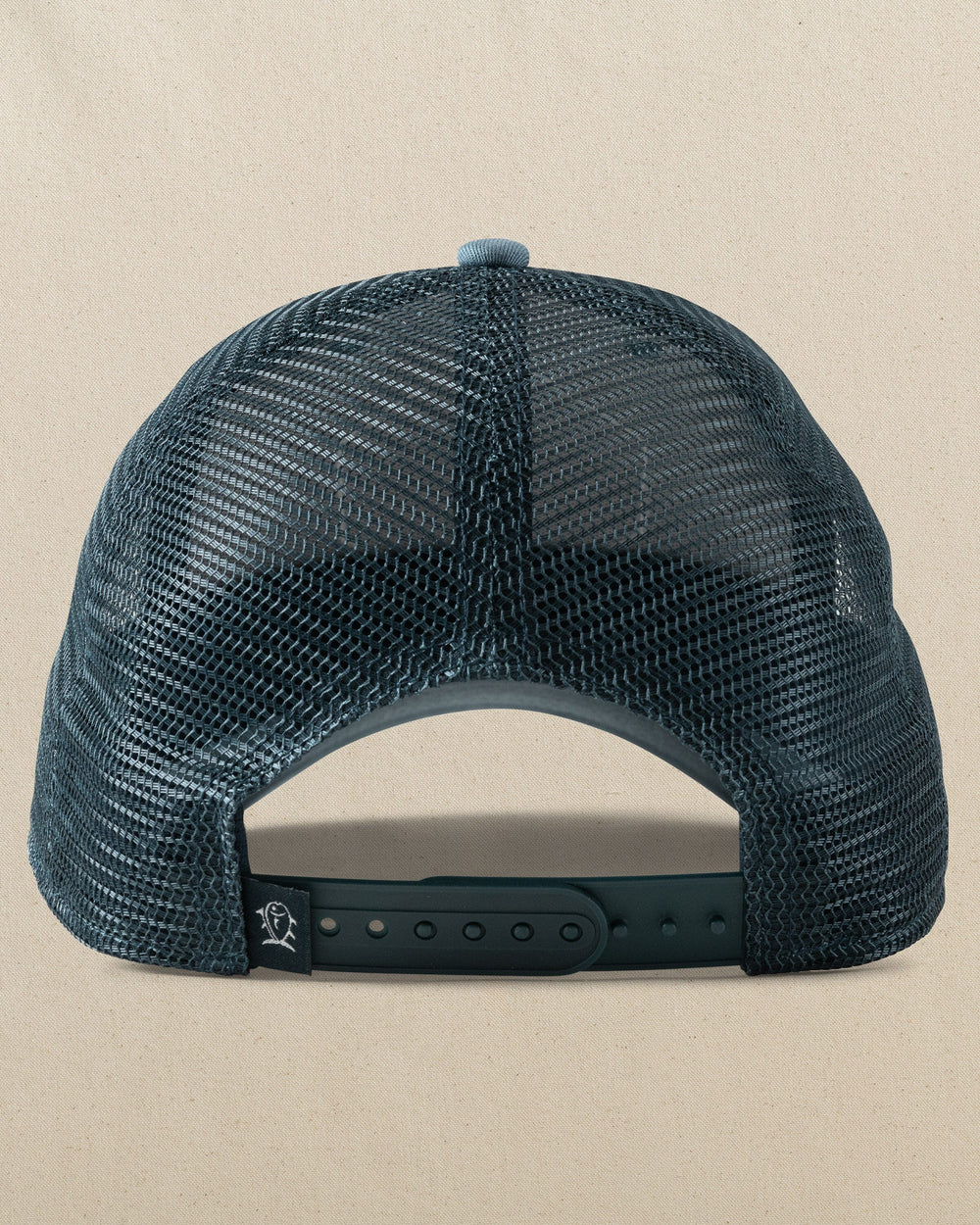 The back view of the Southern Tide Grand Palms Trucker Hat by Southern Tide - Navy