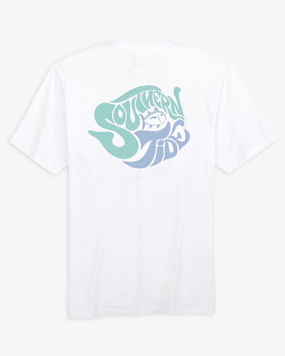 The back view of the Southern Tide Groovy Southern Tide T-shirt by Southern Tide - Classic White