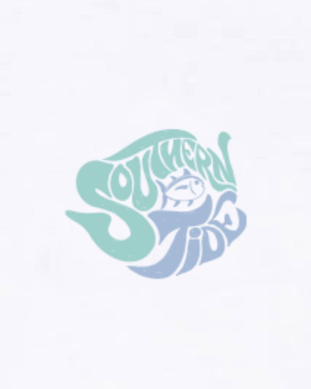 The detail view of the Southern Tide Groovy Southern Tide T-shirt by Southern Tide - Classic White