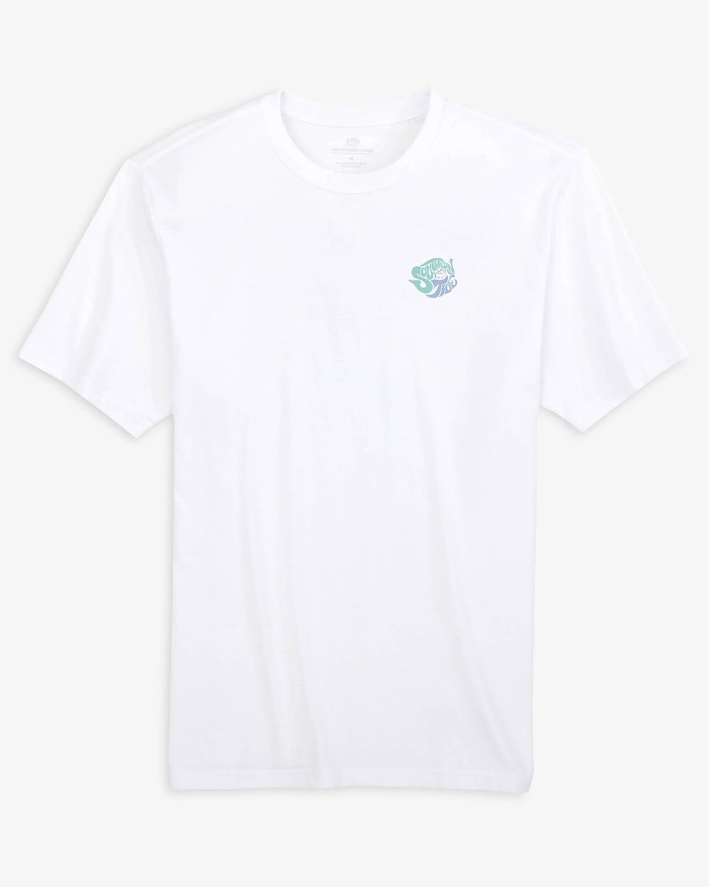 The front view of the Southern Tide Groovy Southern Tide T-shirt by Southern Tide - Classic White