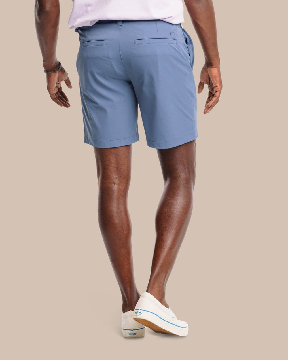 The back view of the Southern Tide brrr die performance short 1 by Southern Tide - Dark Seas