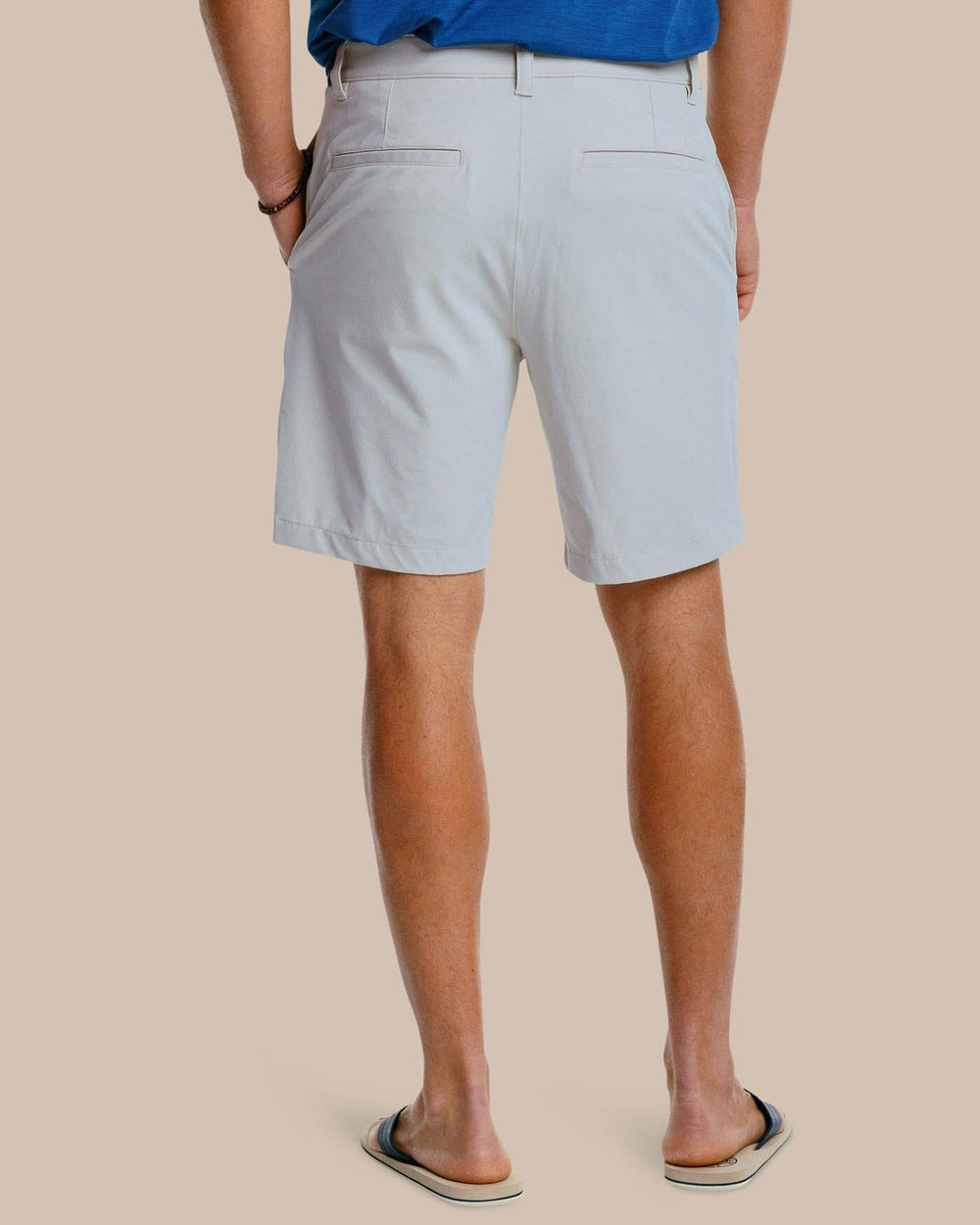The back of the Men's Gulf 8 Inch Brrr Performance Short by Southern Tide - Seagull Grey