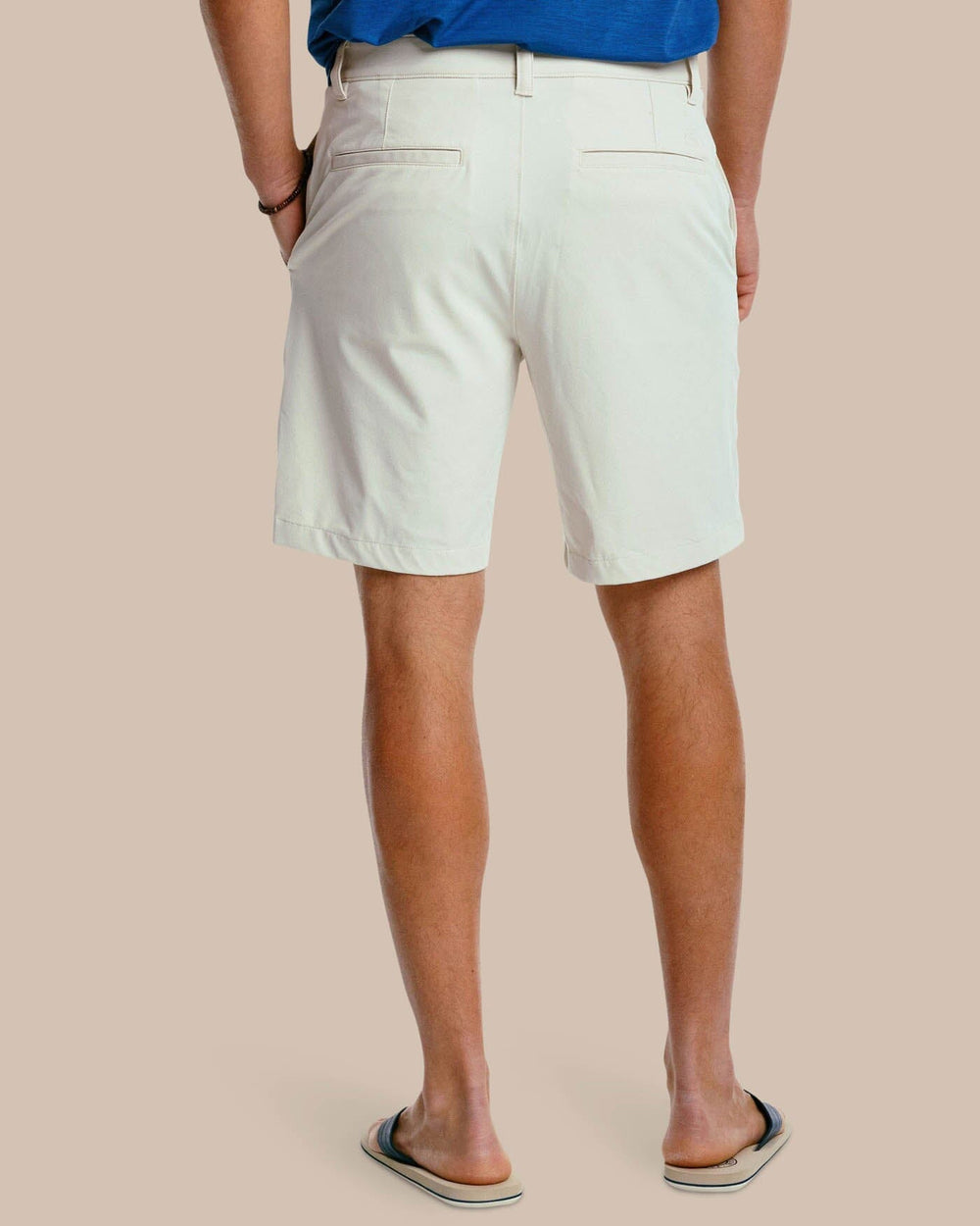 The back of the Men's Gulf 8 Inch Brrr Performance Short by Southern Tide - Stone