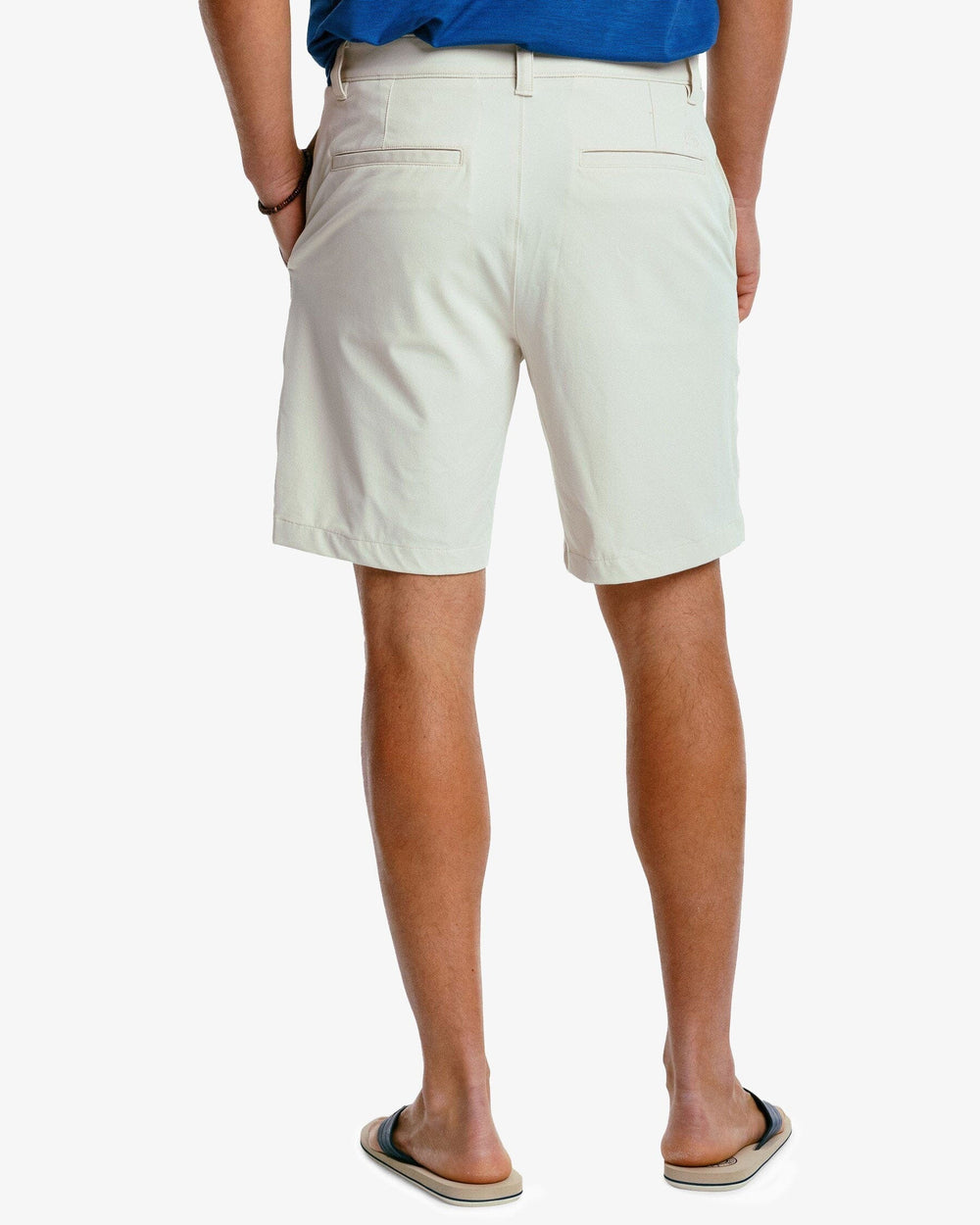The back of the Men's Gulf 8 Inch Brrr Performance Short by Southern Tide - Stone