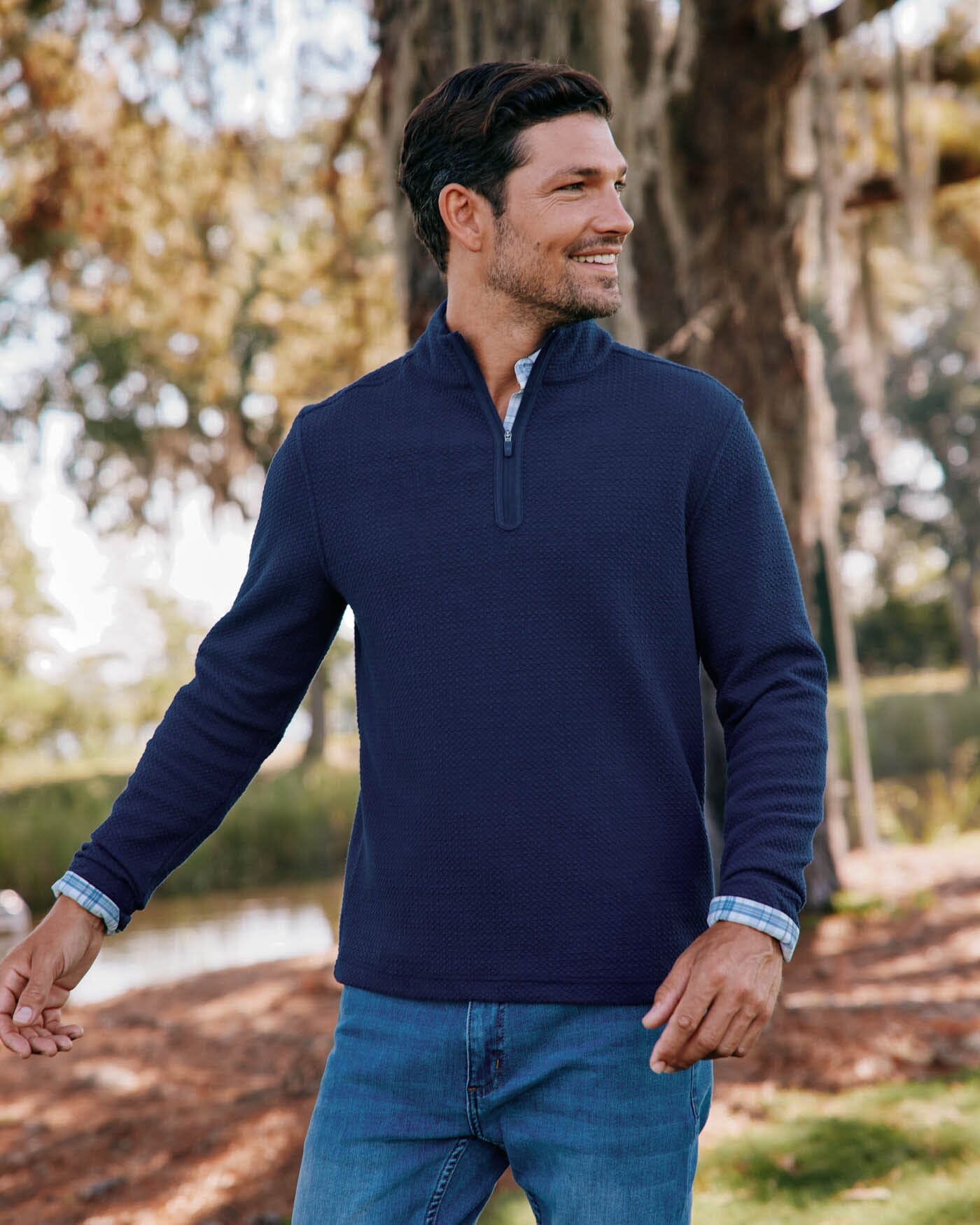 Men's Heather Outbound Quarter Zip | Southern Tide