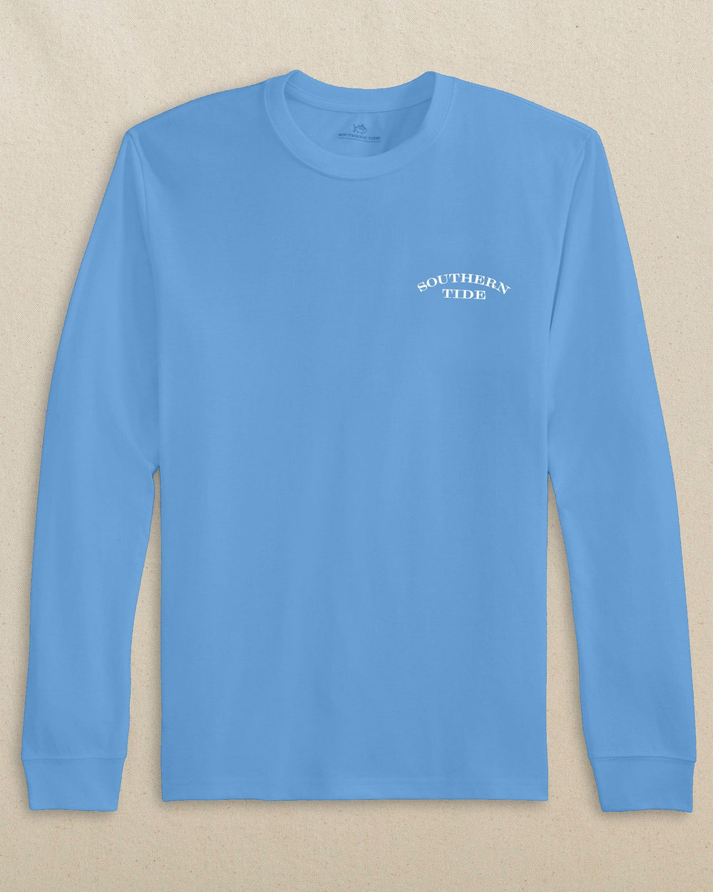 The front view of the Southern Tide Holiday Tree Boat Long Sleeve T-Shirt by Southern Tide - Ocean Channel