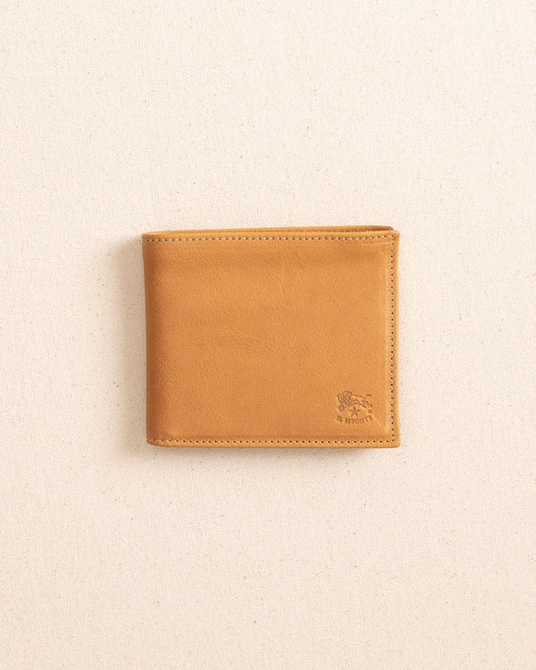 The front view of the Il Bisonte Classic Bifold Wallet at Southern Tide - Natural