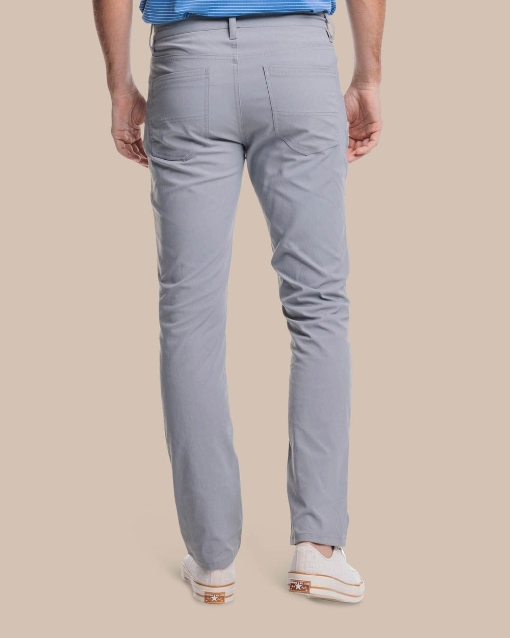 The back view of the Southern Tide Intercoastal Performance Pant Steel Grey by Southern Tide - Steel Grey