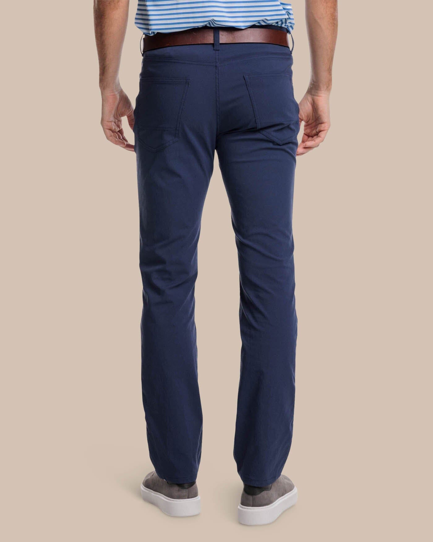 Men's Business Casual Pants - Navy Slim Fit Chino Pants – Southern