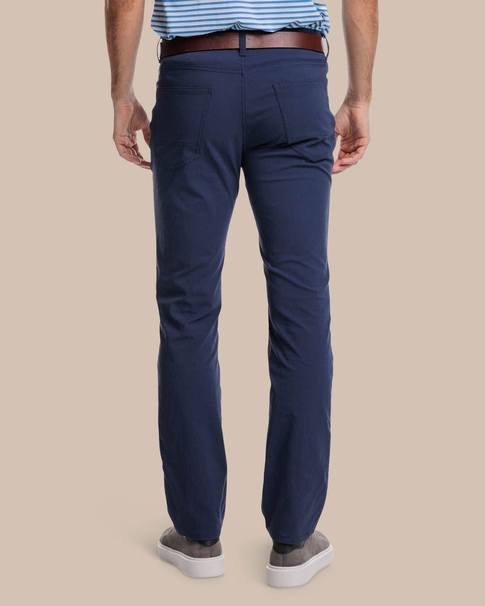 The back view of the Southern Tide Intercoastal Performance Pant by Southern Tide - True Navy