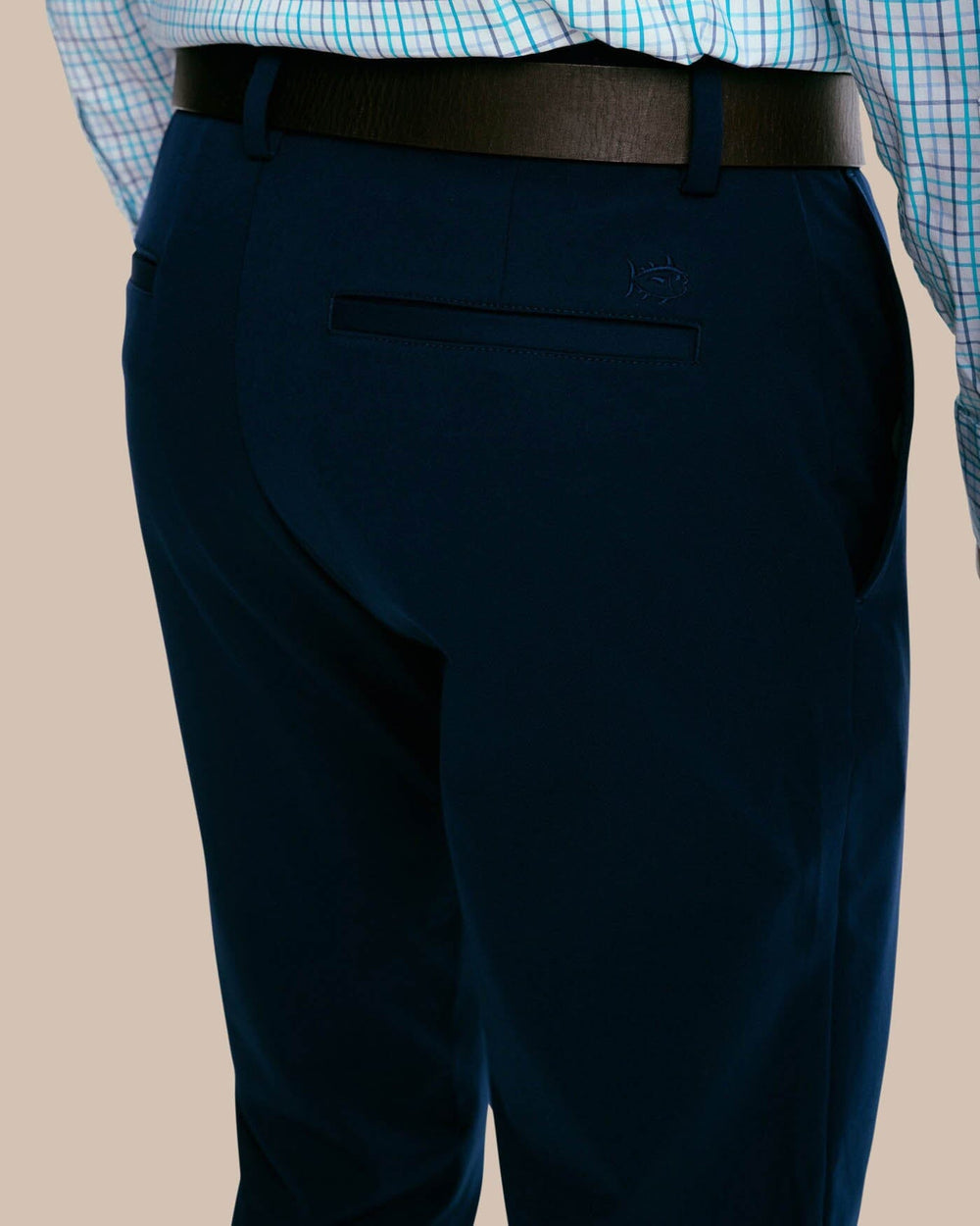 The pocket view of the Men's Jack Performance Pant by Southern Tide - True Navy
