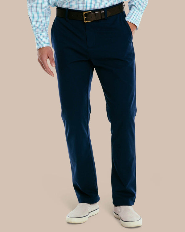 The front view of the Men's Jack Performance Pant by Southern Tide - True Navy