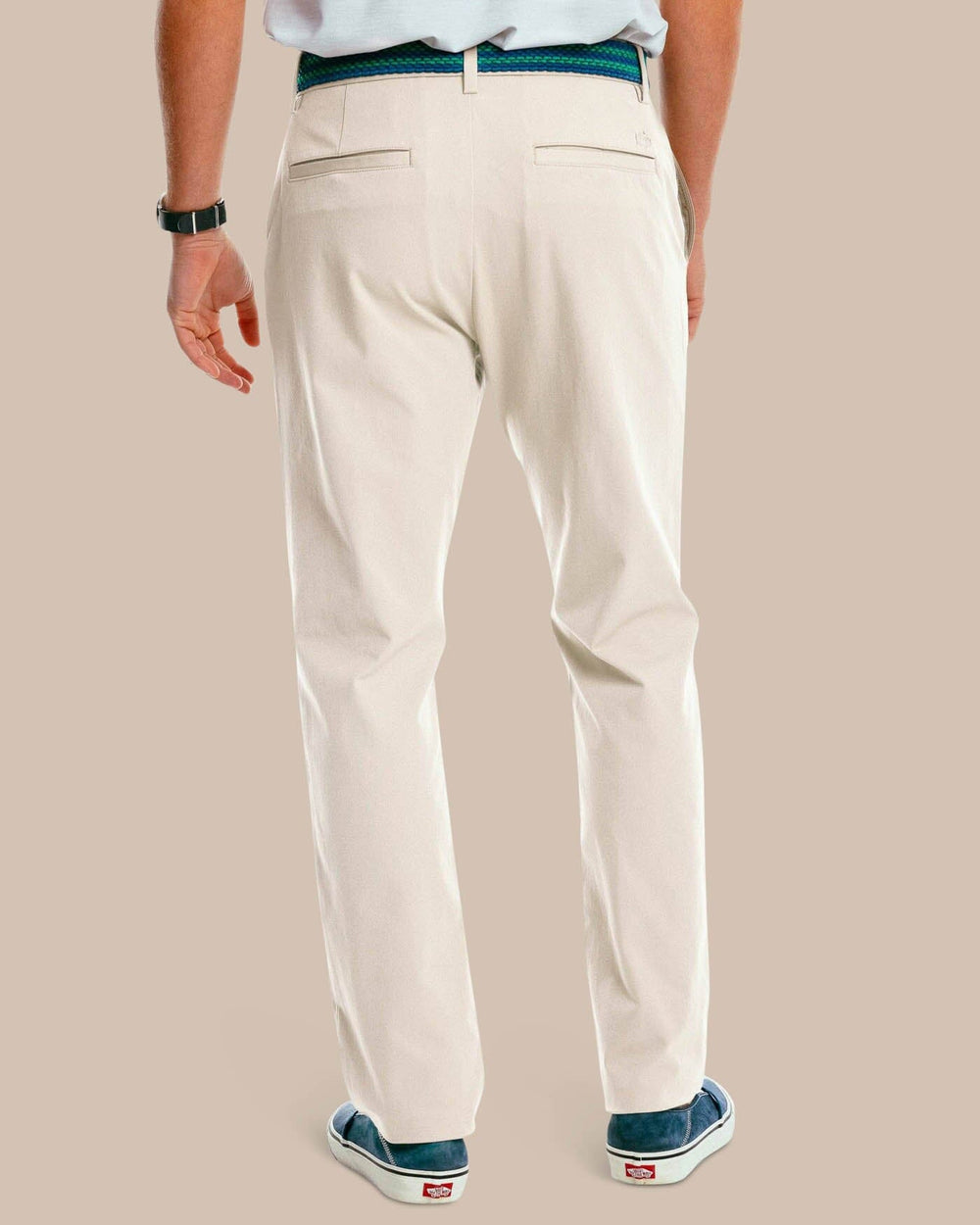 The back view of the Men's Jack Performance Pant by Southern Tide - Putty