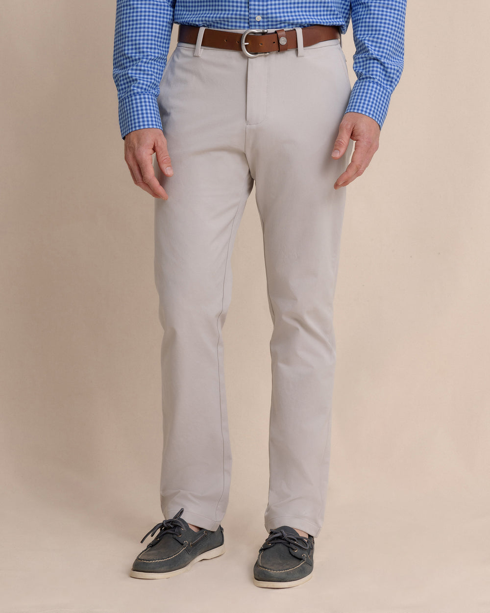 The front view of the Southern Tide Jack Performance Pant by Southern Tide - Putty