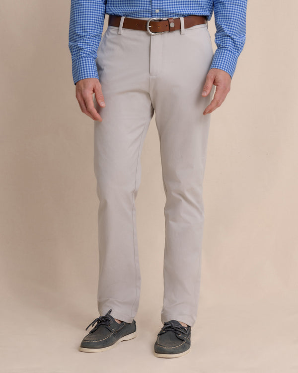 The front view of the Southern Tide Jack Performance Pant by Southern Tide - Putty