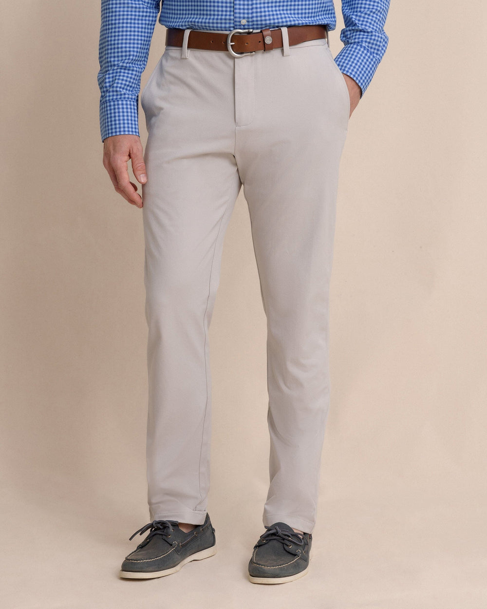 The front view of the Southern Tide Jack Performance Pant by Southern Tide - Putty