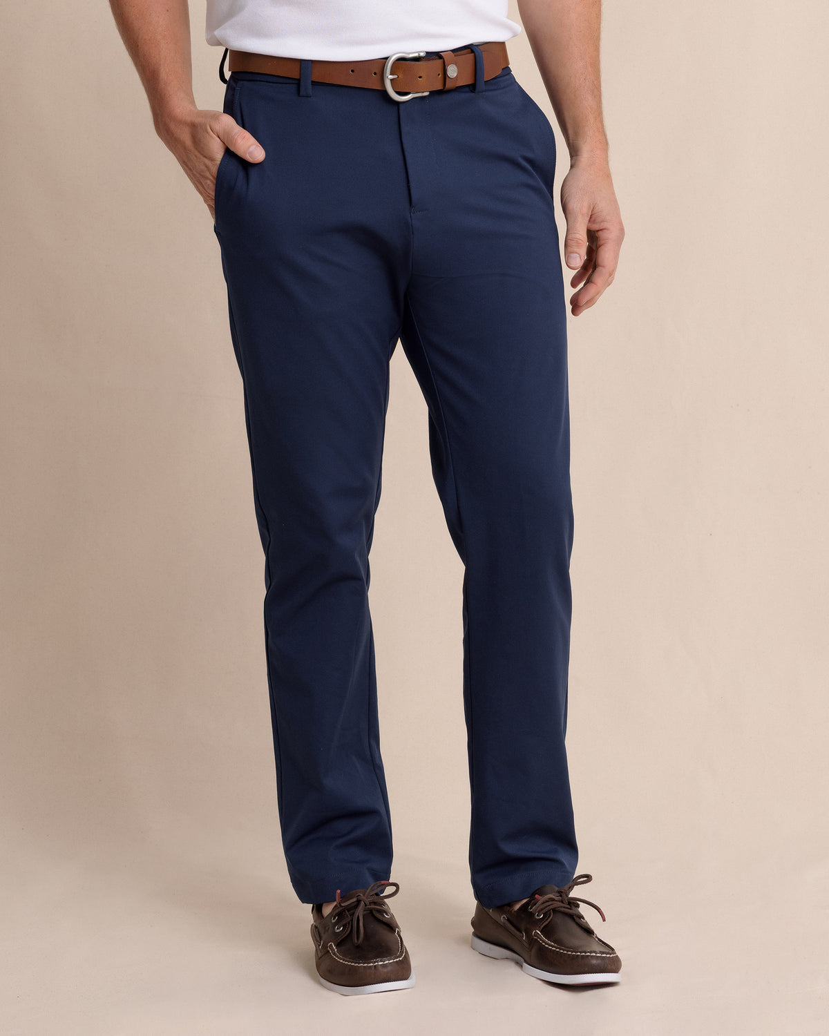 The front view of the Southern Tide Jack Performance Pant by Southern Tide - True Navy