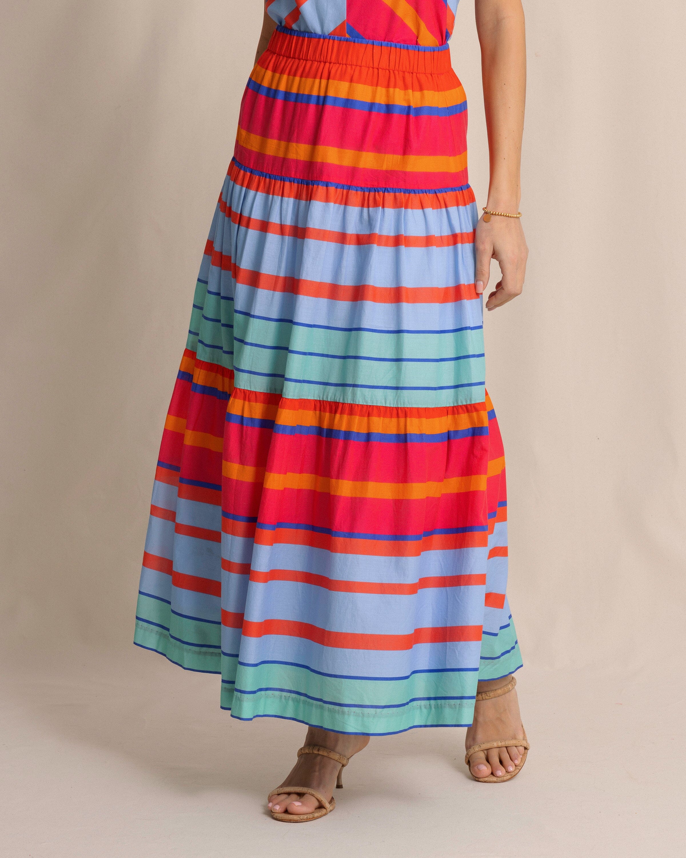 Women's Juliet Calypso Cay Stripe Maxi Skirt | Southern Tide