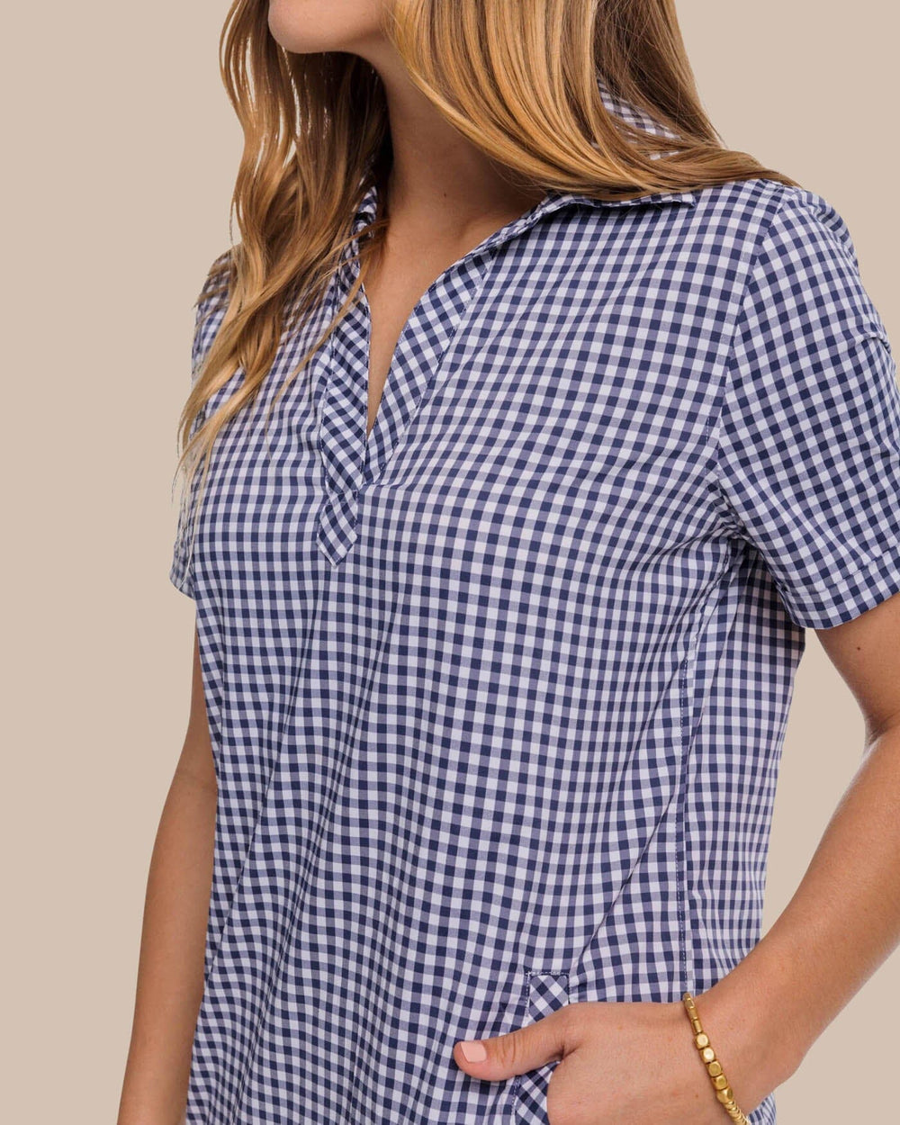 Women's Kamryn brrr Intercoastal Gingham Dress | Southern Tide Women's Kamryn brrr Intercoastal Gingham Dress | Southern Tide