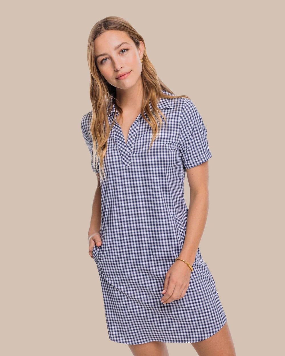 Women's Kamryn brrr Intercoastal Gingham Dress | Southern Tide Women's Kamryn brrr Intercoastal Gingham Dress | Southern Tide