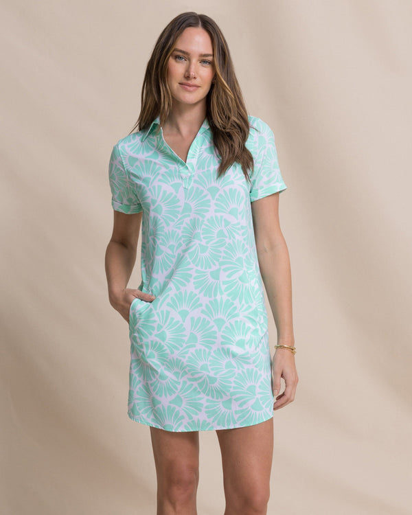 The front view of the Southern Tide Kamryn Paradise Shores Coastal Breeze® Dress by Southern Tide - Gulf Shores