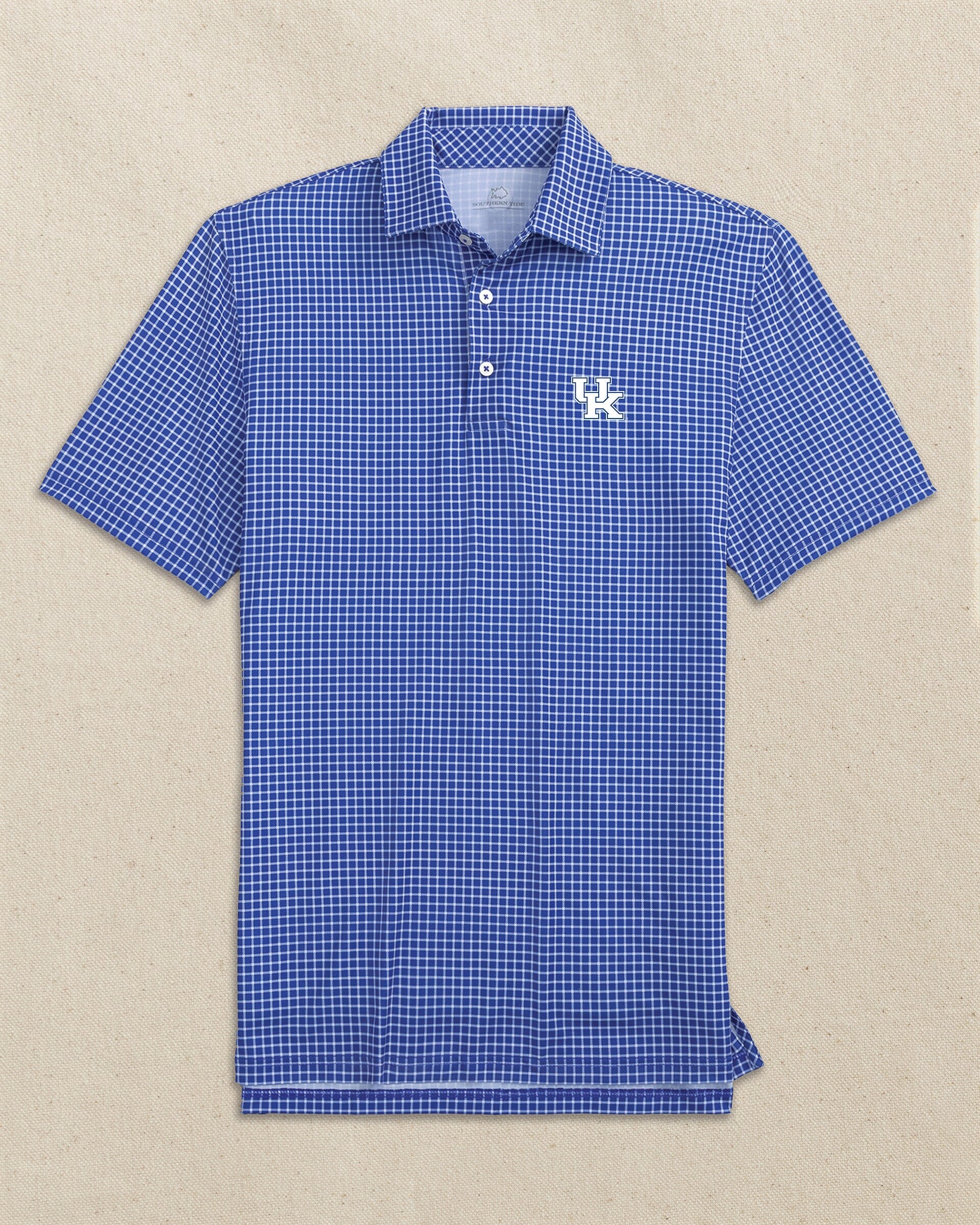 Men's Kentucky Wildcats Driver Dunes Edge Plaid Polo | Southern Tide