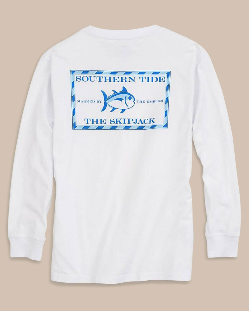 Tシャツ・カットソー HIGH TIDE FRANKIE DUPLEX LONG SLEEVE FOOTBALL JERSEY BLUE Kids Shark Attack Performance Long Sleeve T-Shirt | Southern