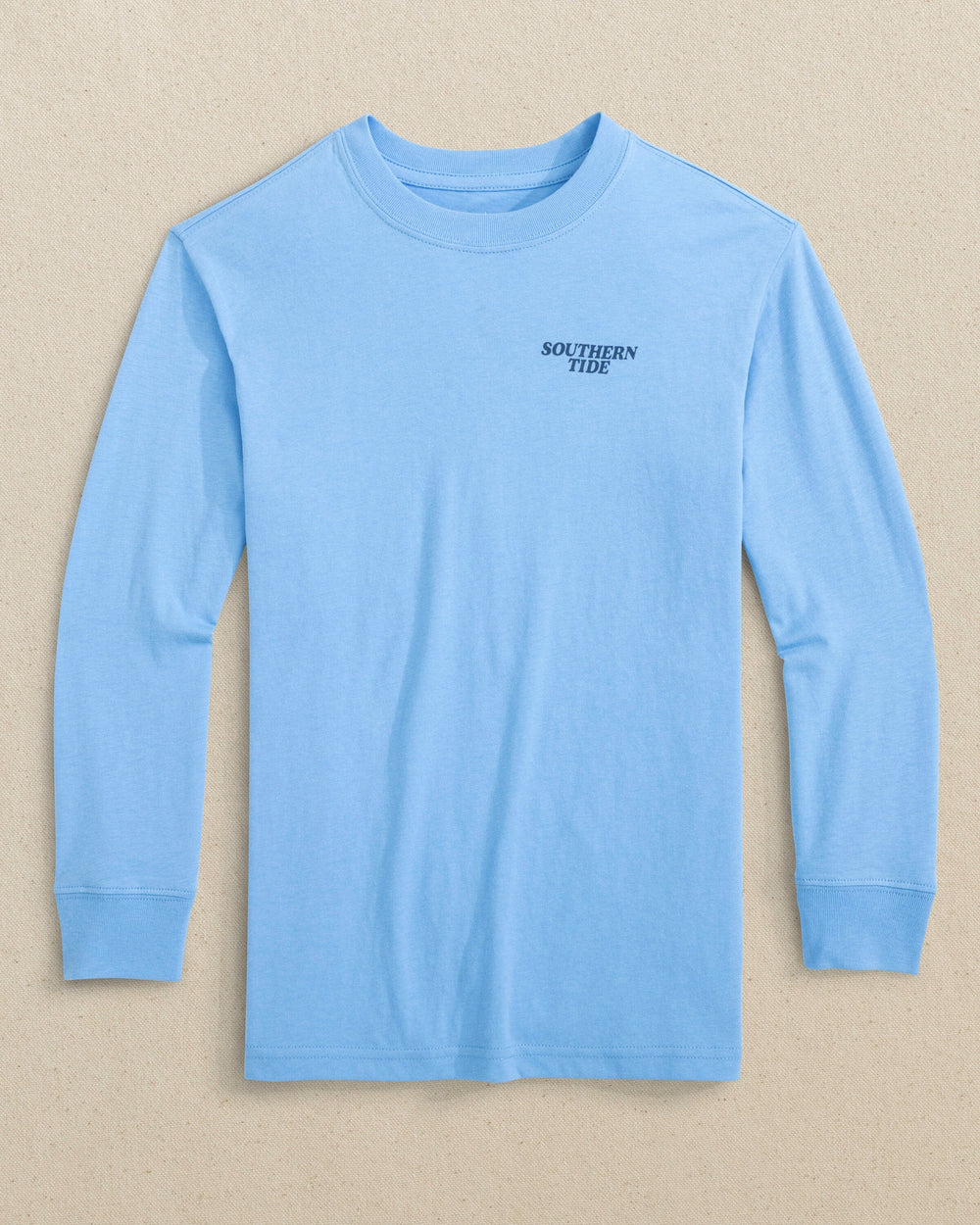 The front view of the Southern Tide Kids Retro Sail Long Sleeve T-Shirt by Southern Tide - Ocean Channel