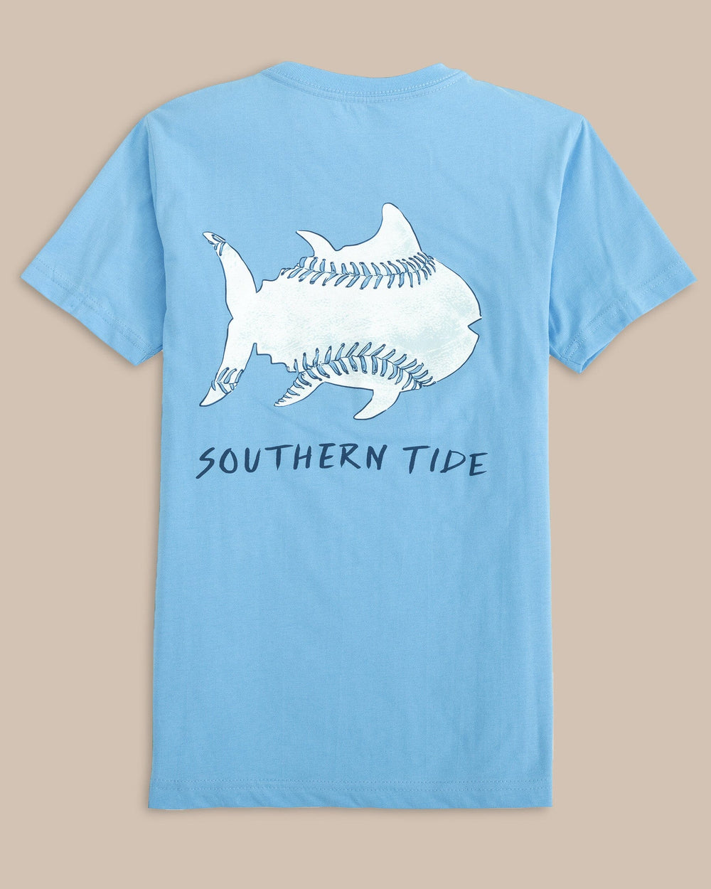 The back view of the Southern Tide Kids Sketched Baseball Short Sleeve T-Shirt by Southern Tide - Ocean Channel