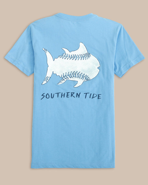 The back view of the Southern Tide Kids Sketched Baseball Short Sleeve T-Shirt by Southern Tide - Ocean Channel