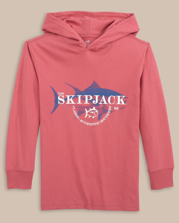 The front view of the Southern Tide Kids Skipjack Fashion Hoodie by Southern Tide - Baroque Rose