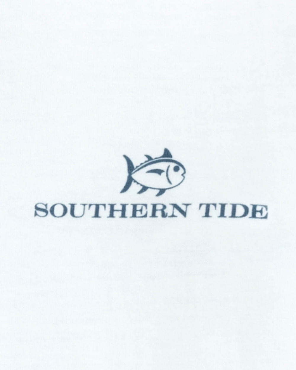 The detail view of the Southern Tide Kids Skipjack Football T-Shirt by Southern Tide - Classic White