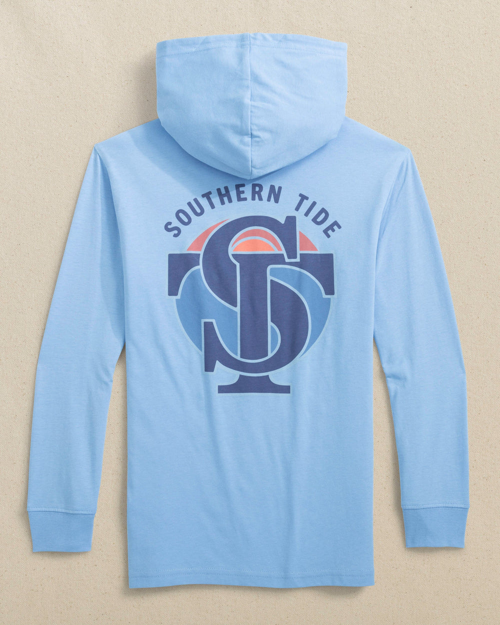 The back view of the Southern Tide Kids ST Seal Long Sleeve Hoodie T-Shirt by Southern Tide - Ocean Channel