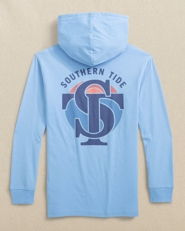 The back view of the Southern Tide Kids ST Seal Long Sleeve Hoodie T-Shirt by Southern Tide - Ocean Channel