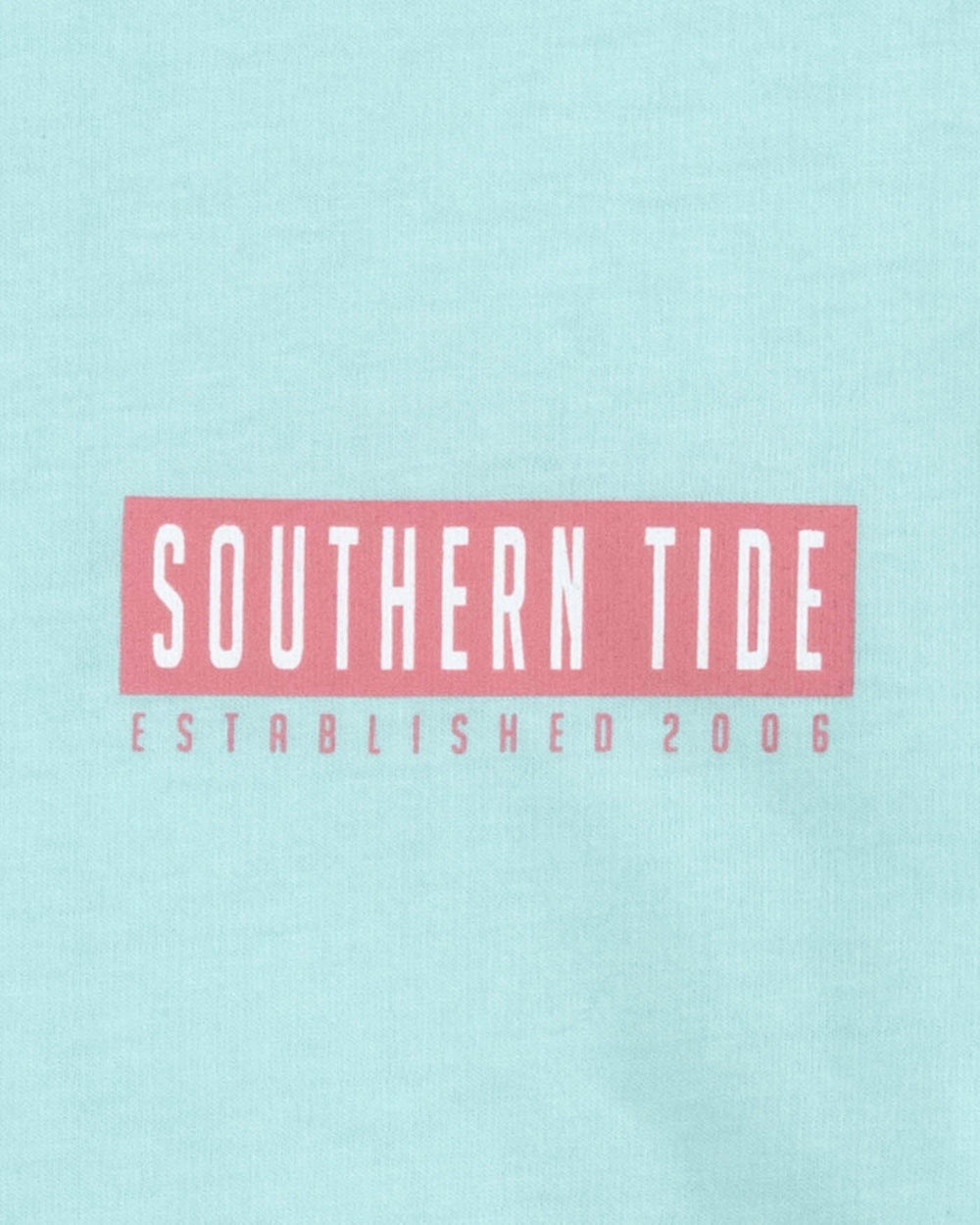 The detail view of the Southern Tide Kids ST Yacht Coin T-Shirt by Southern Tide - Wake Blue