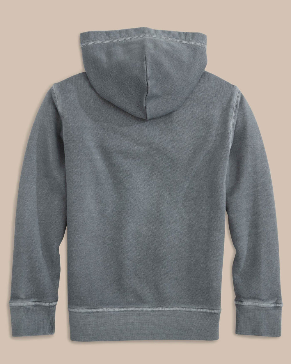 The back view of the Southern Tide Kids Sun Farer Upper Deck Long Sleeve Hoodie by Southern Tide - Harbour Mist
