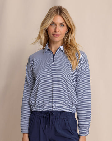 Women's Kira Half Zip Stripe Pullover