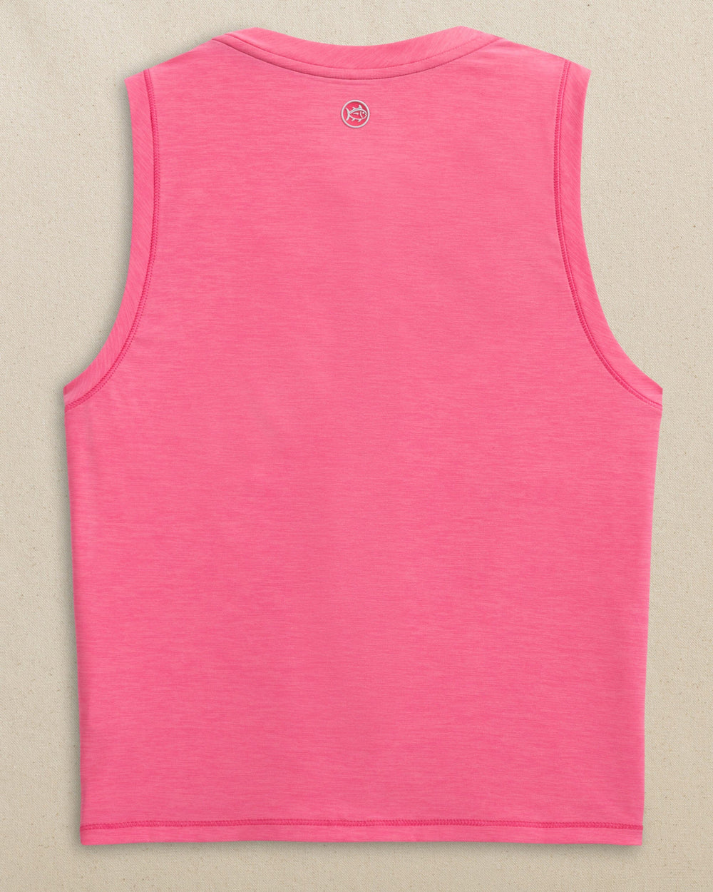 The back view of the Southern Tide Lacy Coastal Breeze® Active Twist Tank by Southern Tide - Island Pink