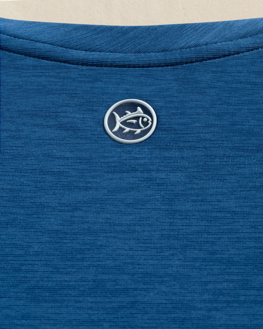 The detail view of the Southern Tide Lacy Coastal Breeze® Active Twist Tank by Southern Tide - Nautical Blue