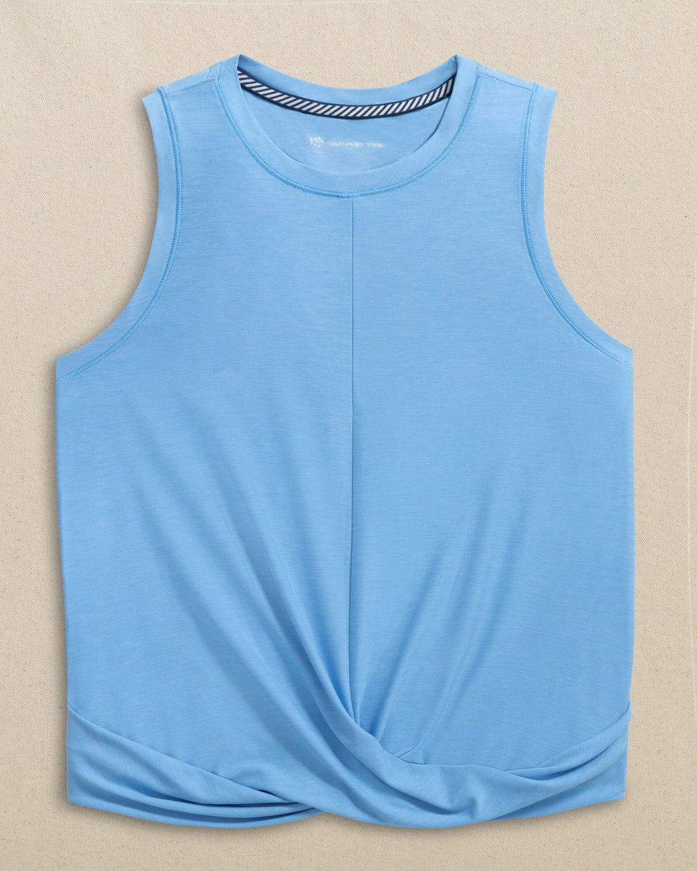The front view of the Southern Tide Lacy Coastal Breeze® Active Twist Tank by Southern Tide - Ocean Channel