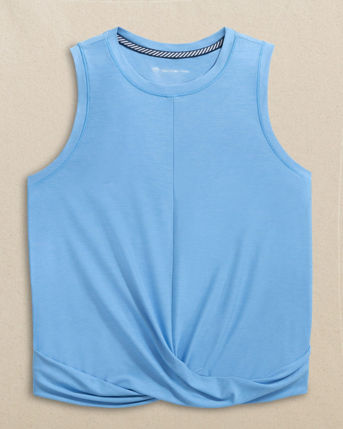 The front view of the Southern Tide Lacy Coastal Breeze® Active Twist Tank by Southern Tide - Ocean Channel