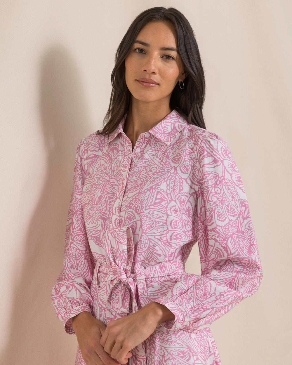 The front view of the Southern Tide Leanna Printed Mini Dress by Southern Tide - Rivera Rose