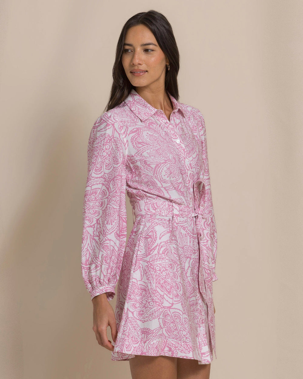 The side view of the Southern Tide Leanna Printed Mini Dress by Southern Tide - Rivera Rose