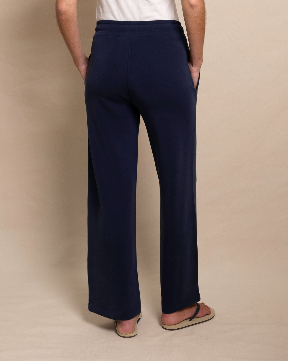 The back view of the Southern Tide Levitt Lounge Pant by Southern Tide - Dress Blue