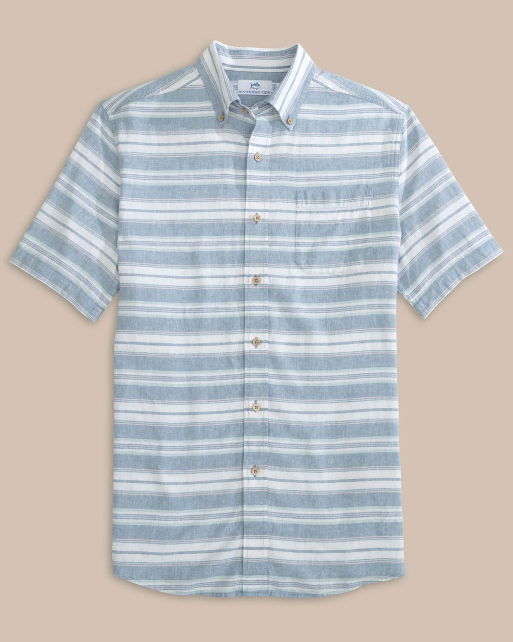 Men's Linen Rayon Timmonsok Stripe Shirt | Southern Tide