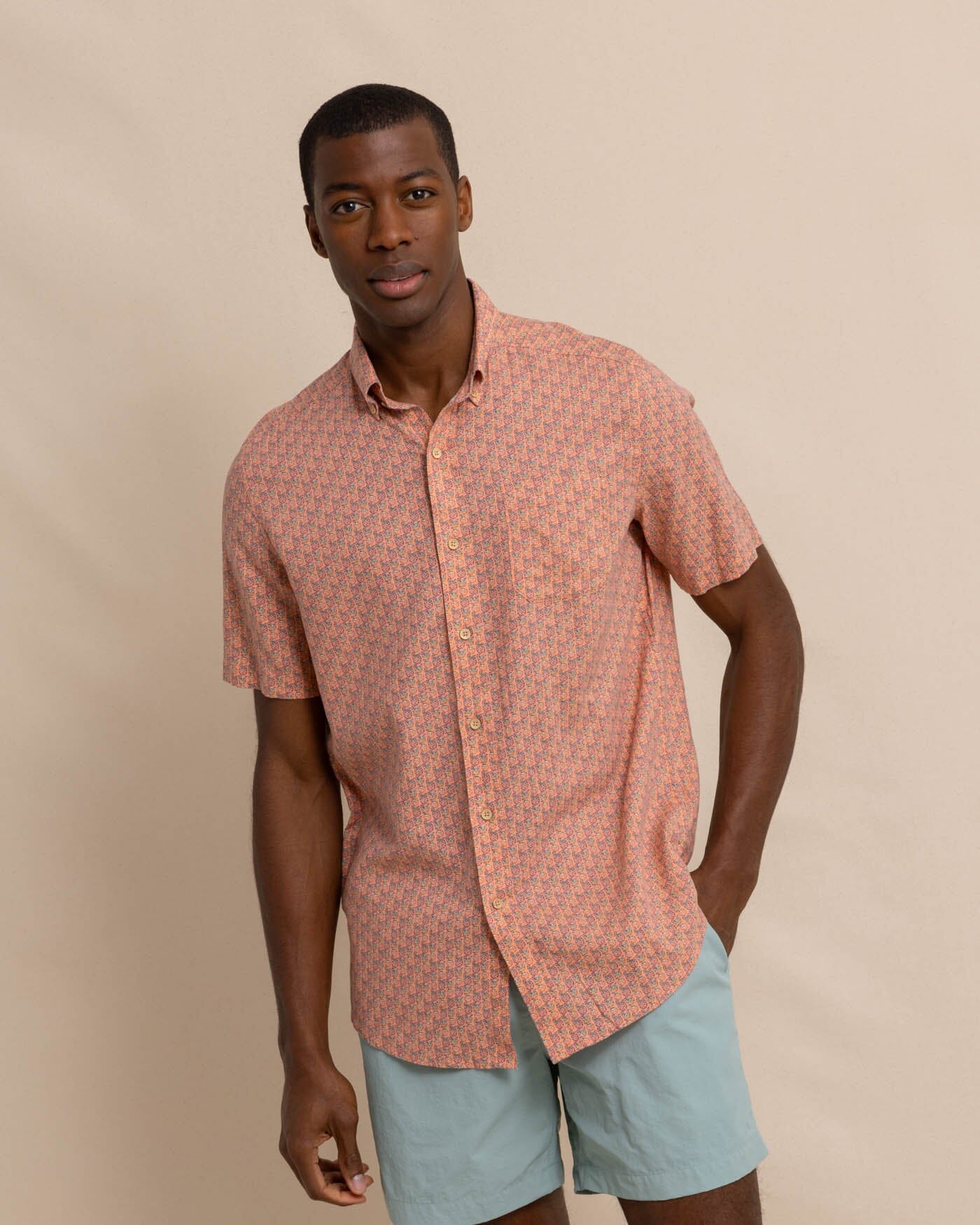 Men's Linen Rayon Views Short Sleeve Sport Shirt | Southern Tide