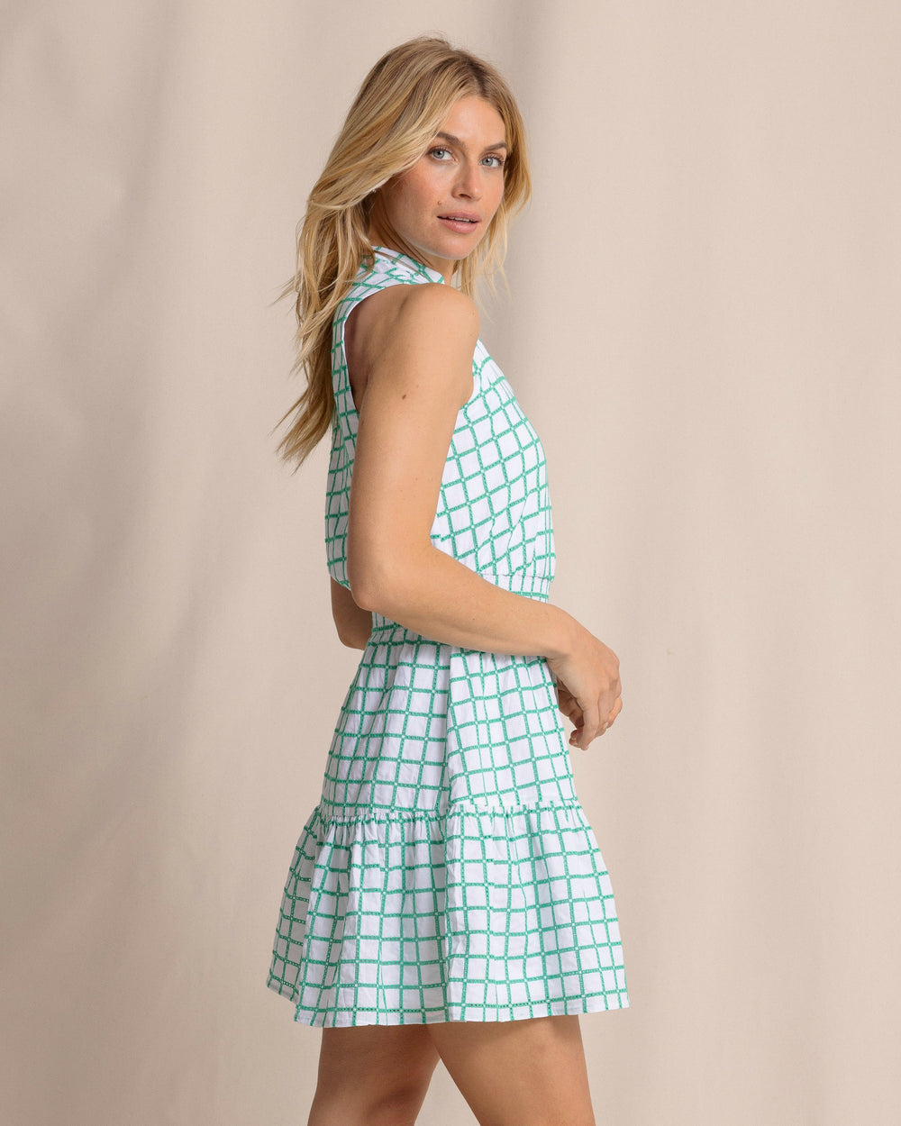 The side view of the Southern Tide Londyn Dress by Southern Tide - Simply Green