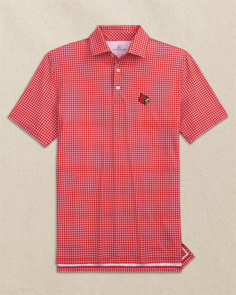 Louisville Cardinals Driver Dunes Edge Plaid Polo C_Polo Shirts Southern Tide 