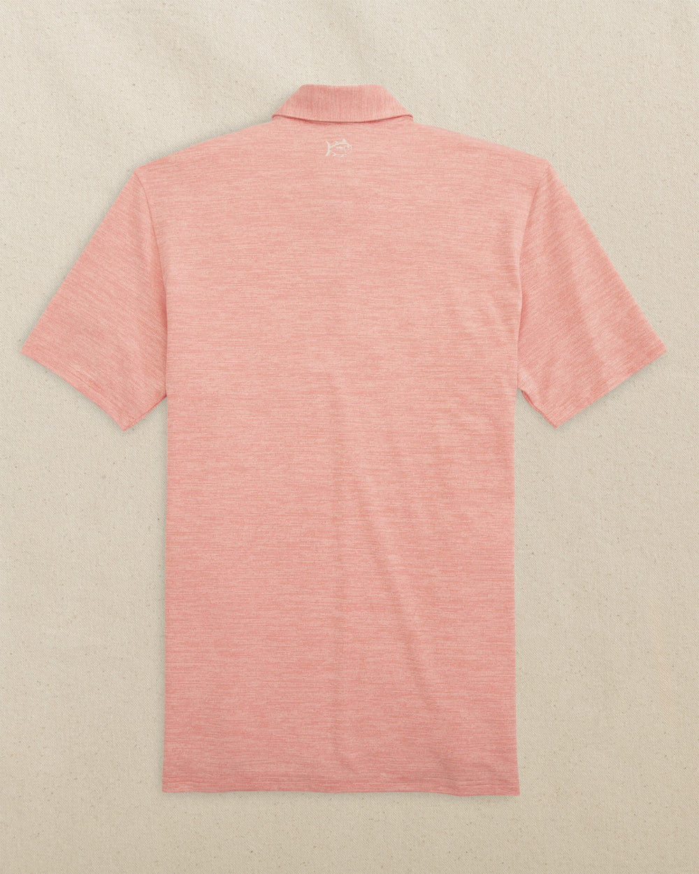 The back view of the Southern Tide Louisville Cardinals Driver Spacedye Polo by Southern Tide - Varsity Red